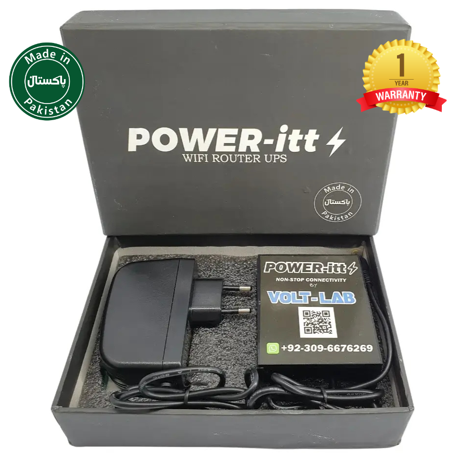 Power-itt 12V wifi router power bank and mini UPS for router power backup in Pakistan